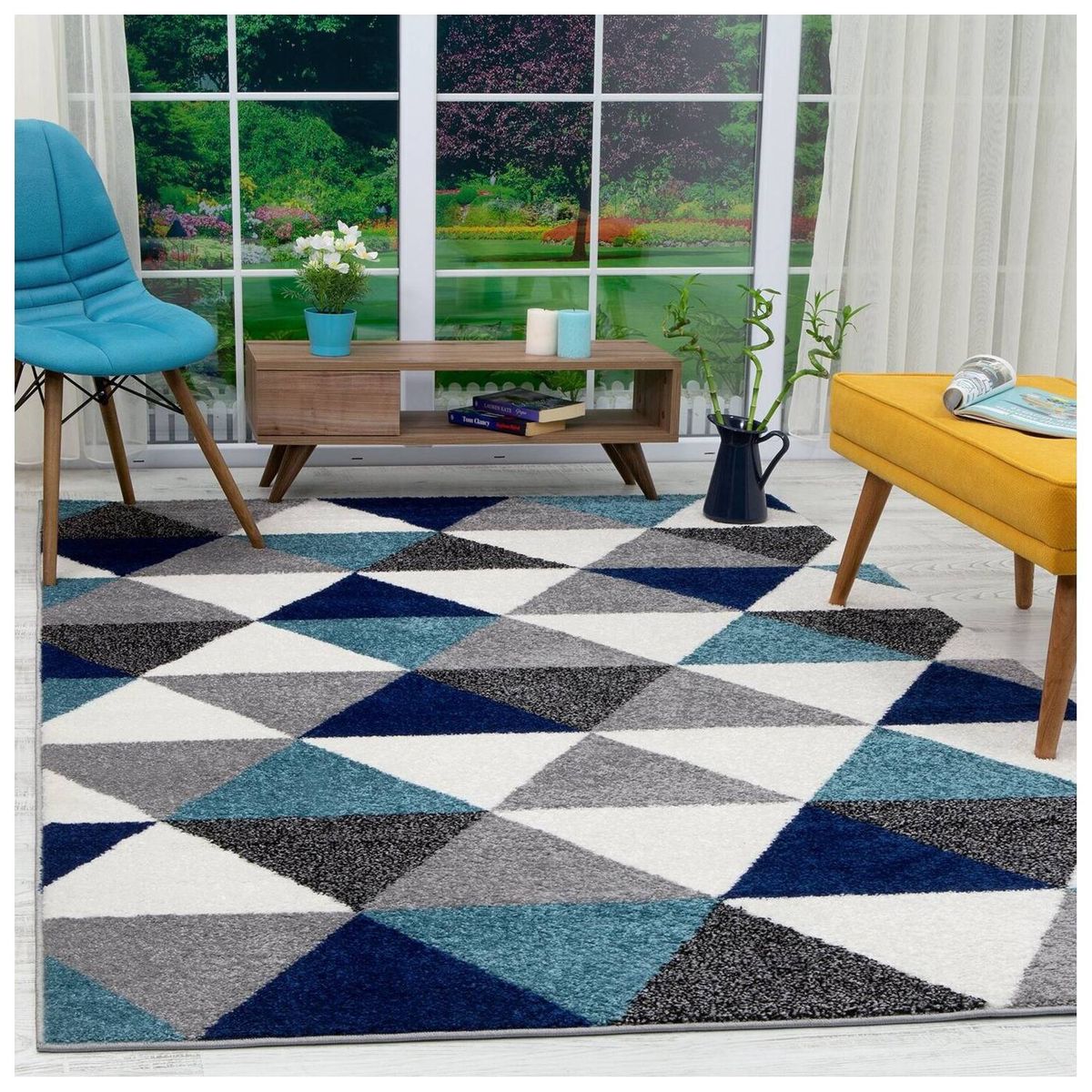 MODA ALFOMBRAS - Alfombra Florida Turquesa 240 X 305 Cm