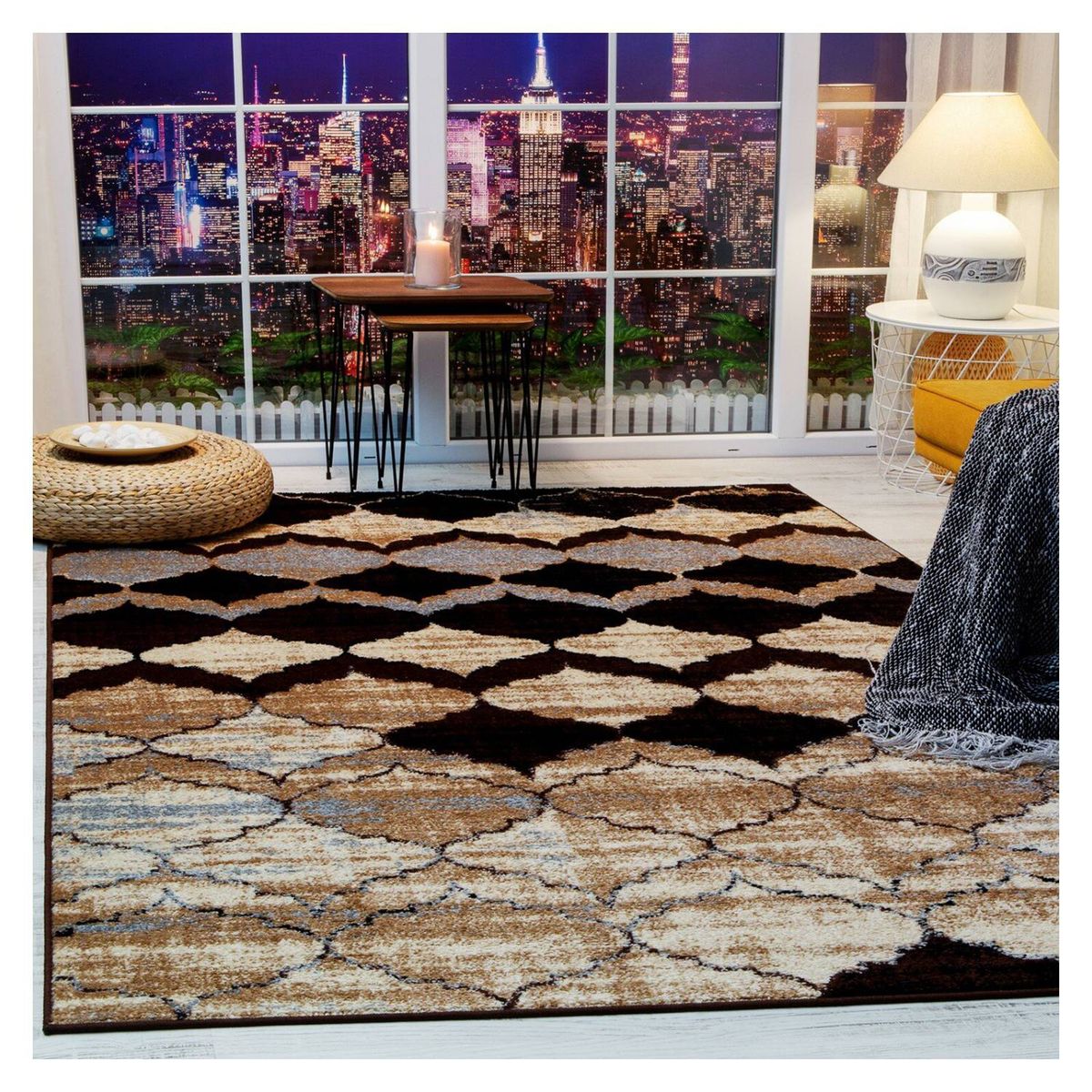 MODA ALFOMBRAS - ALFOMBRA SIESTA CAFÉ 240X305CM