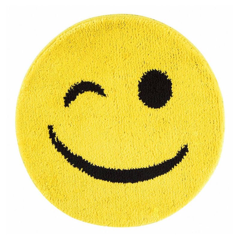 MODA ALFOMBRAS - Alfombra Emoji Guiño 67 X 67 Cm