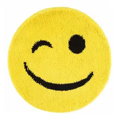 MODA ALFOMBRAS - Alfombra Emoji Guiño 67 X 67 Cm