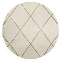 Alfombra Redonda Florida Blanca 160 X 160 CM