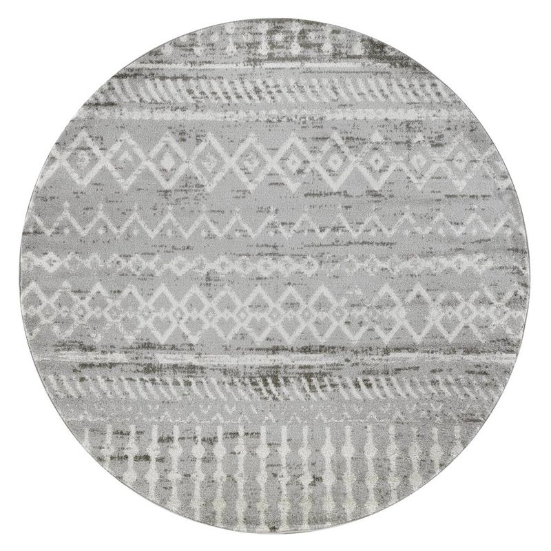 MODA ALFOMBRAS - Alfombra Redonda Phoenix Plata 240 X 240 CM