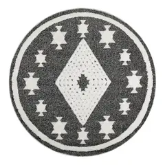 MODA ALFOMBRAS - Alfombra Redonda Palafito Gris 160 x 160 cm