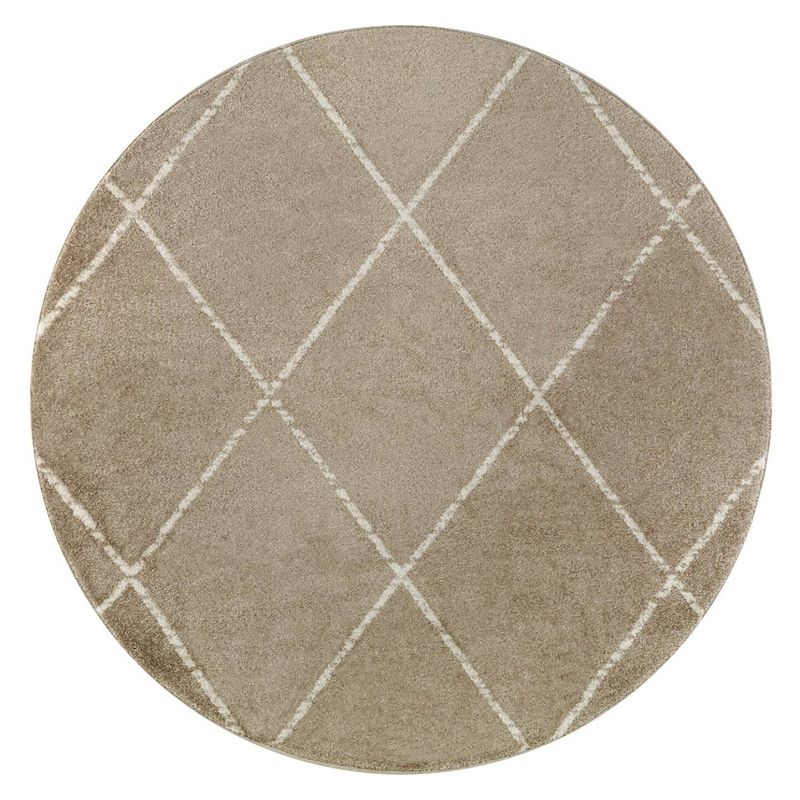 MODA ALFOMBRAS - Alfrombra Redonda Florida Beige 240 X 240 CM