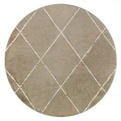 MODA ALFOMBRAS - Alfrombra Redonda Florida Beige 240 X 240 CM