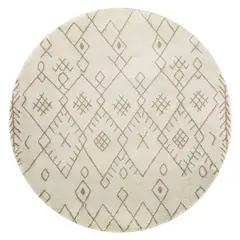 MODA ALFOMBRAS - Alfombra Redonda Florida Beige 160 X 160 CM