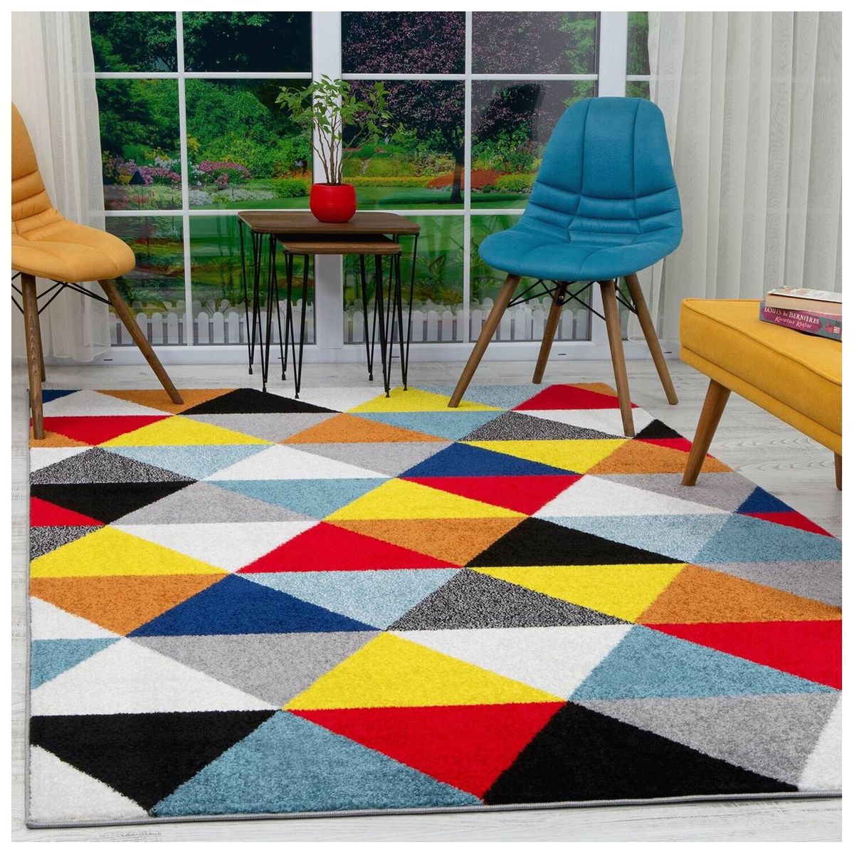 MODA ALFOMBRAS - ALFOMBRA FLORIDA  MULTICOLOR 120x180 cm