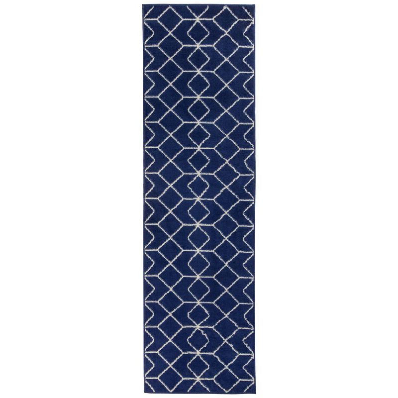 MODA ALFOMBRAS - ALFOMBRA KASHAN KING PASILLO AZUL MARINO 61 x 213 cm