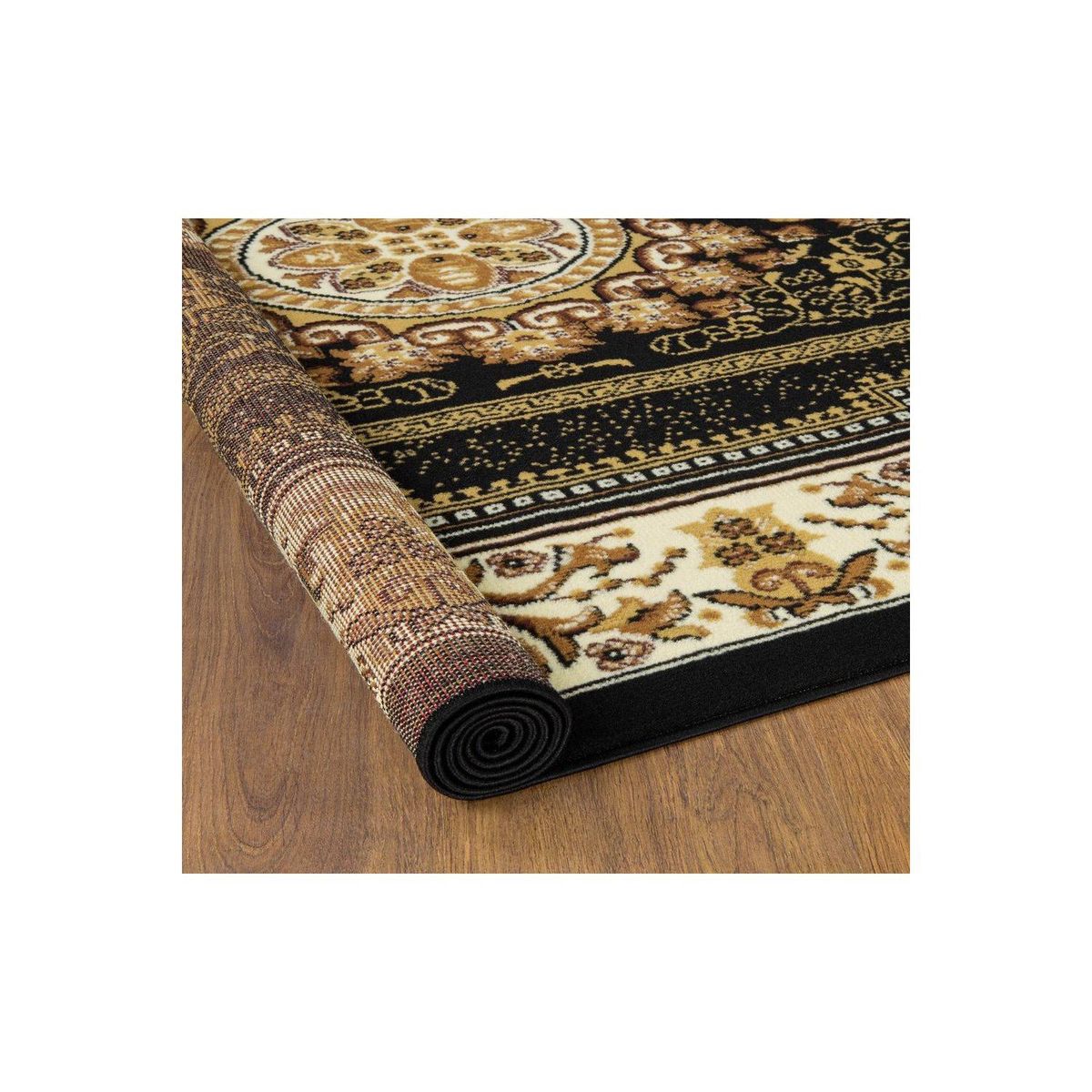 MODA ALFOMBRAS - ALFOMBRA KASHAN KING NEGRO 153 cm * 213 cm