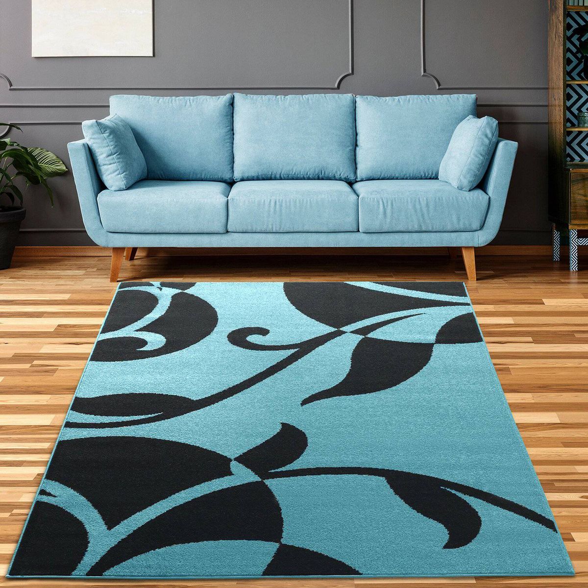 MODA ALFOMBRAS - Alfombra Amigo Turquesa 160 x 230 Cm