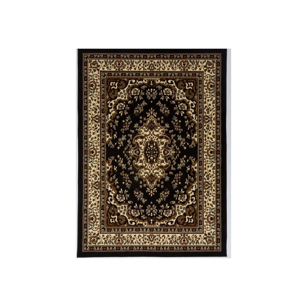 MODA ALFOMBRAS - ALFOMBRA KASHAN KING NEGRA 153 cm * 213 cm