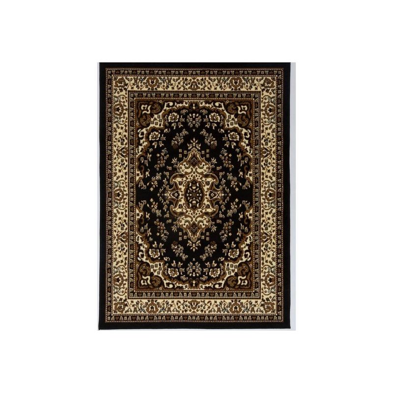 MODA ALFOMBRAS - ALFOMBRA KASHAN KING NEGRA 153 cm * 213 cm