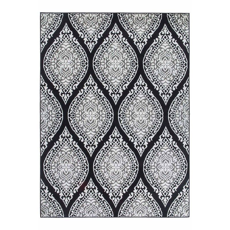 MODA ALFOMBRAS - ALFOMBRA KASHAN KING NEGRA 244cm * 305 cm