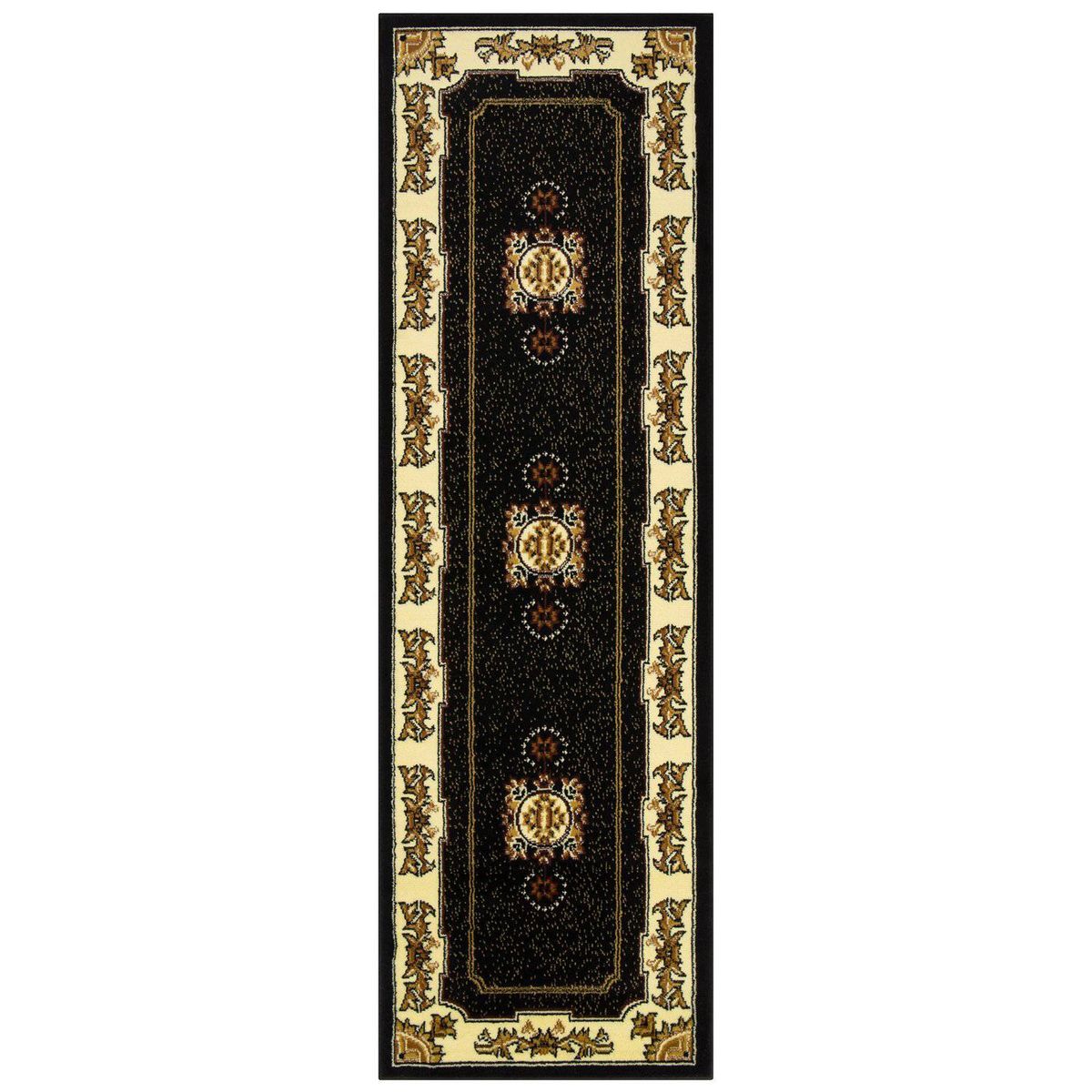MODA ALFOMBRAS - ALFOMBRA KASHAN KING PASILLO NEGRO 61x213 cm