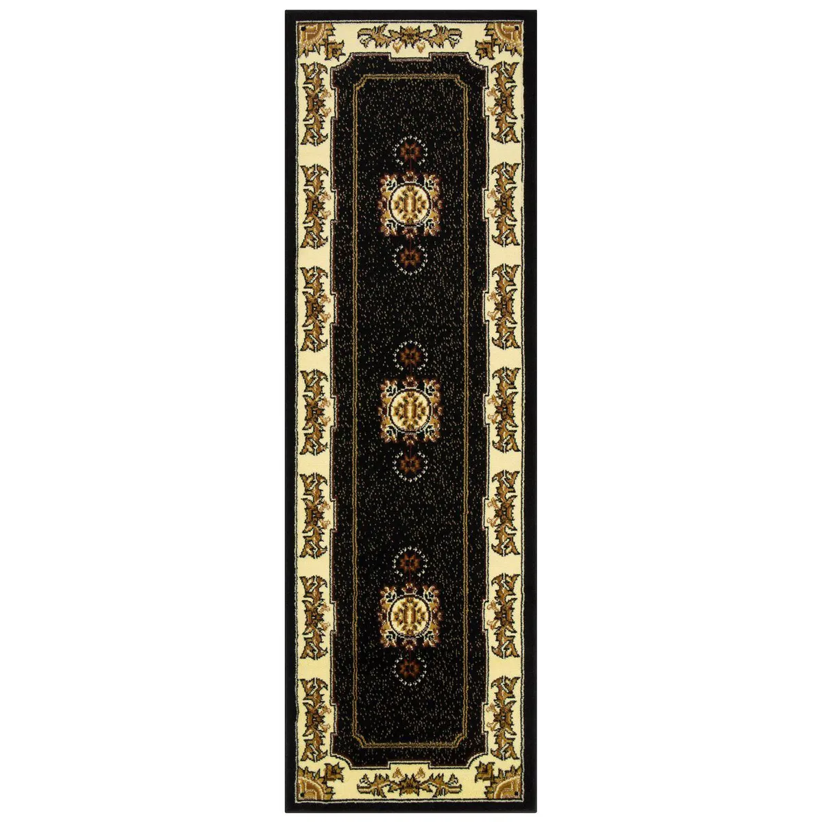 MODA ALFOMBRAS - ALFOMBRA KASHAN KING PASILLO NEGRO 61x213 cm