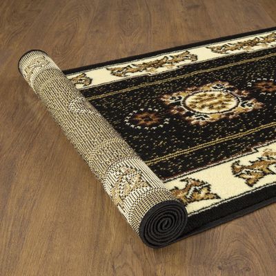 Imagen 2 del producto ALFOMBRA KASHAN KING PASILLO NEGRO 61x213 cm
