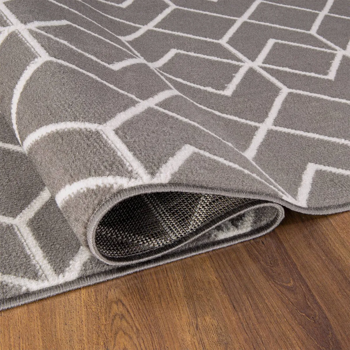 MODA ALFOMBRAS - ALFOMBRA KASHAN KING PASILLO GRIS  61x213 cm