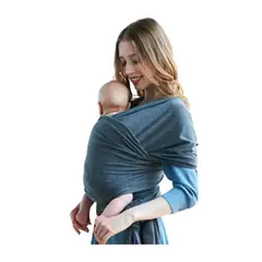 KIVARA - Fular Semielastico Portabebe Gris Oscuro