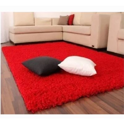 Imagen 2 del producto Alfombra peluda tipo Shaggy 240cm x 200cm Rojo