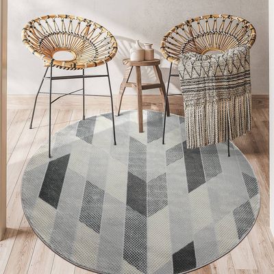 Imagen 2 del producto ALFOMBRA REDONDA BABIL GRIS 240 x 240 cm