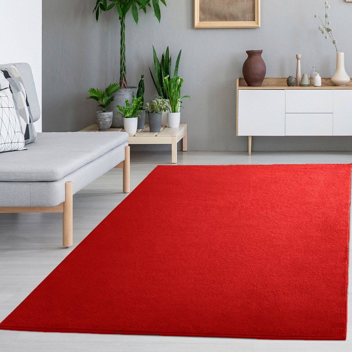 MODA ALFOMBRAS - ALFOMBRA FLORIDA ROJA 240 x 305 CM