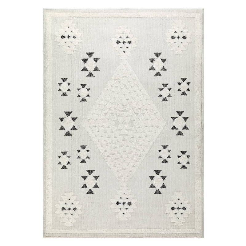 MODA ALFOMBRAS - Alfombra Palafito Blanca 120 x 180 cm