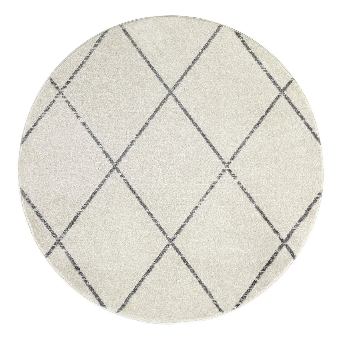 MODA ALFOMBRAS - ALFOMBRA REDONDA FLORIDA BLANCA 240X240