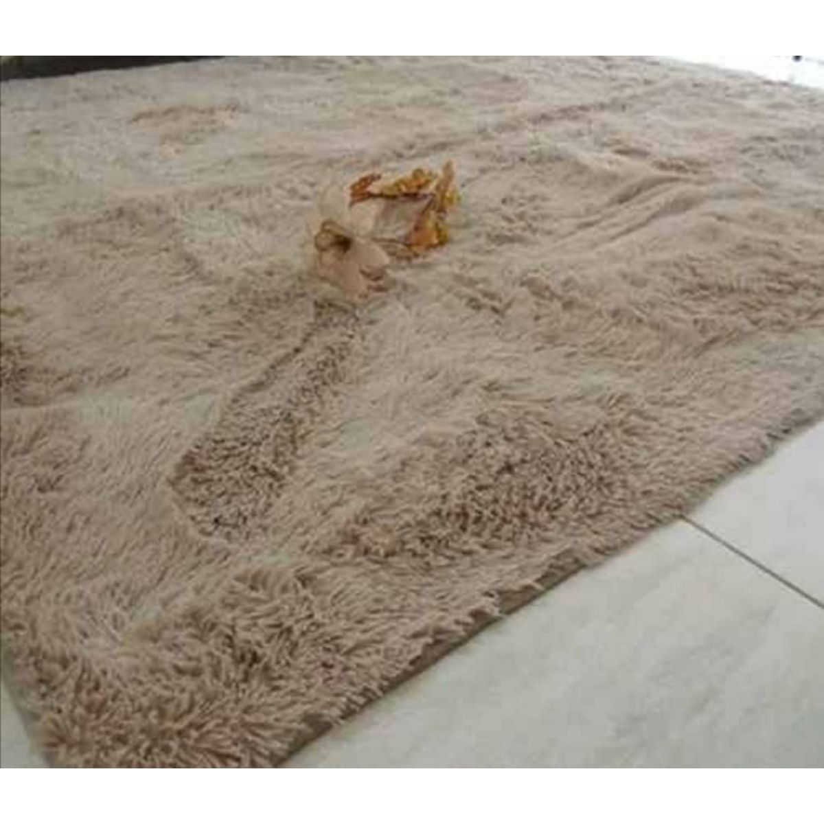 GENERICO - Alfombra peluda tipo Shaggy 180cm x 200cm Beige