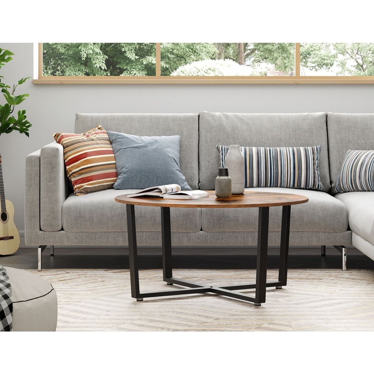 VASAGLE - Mesa De Centro Circular