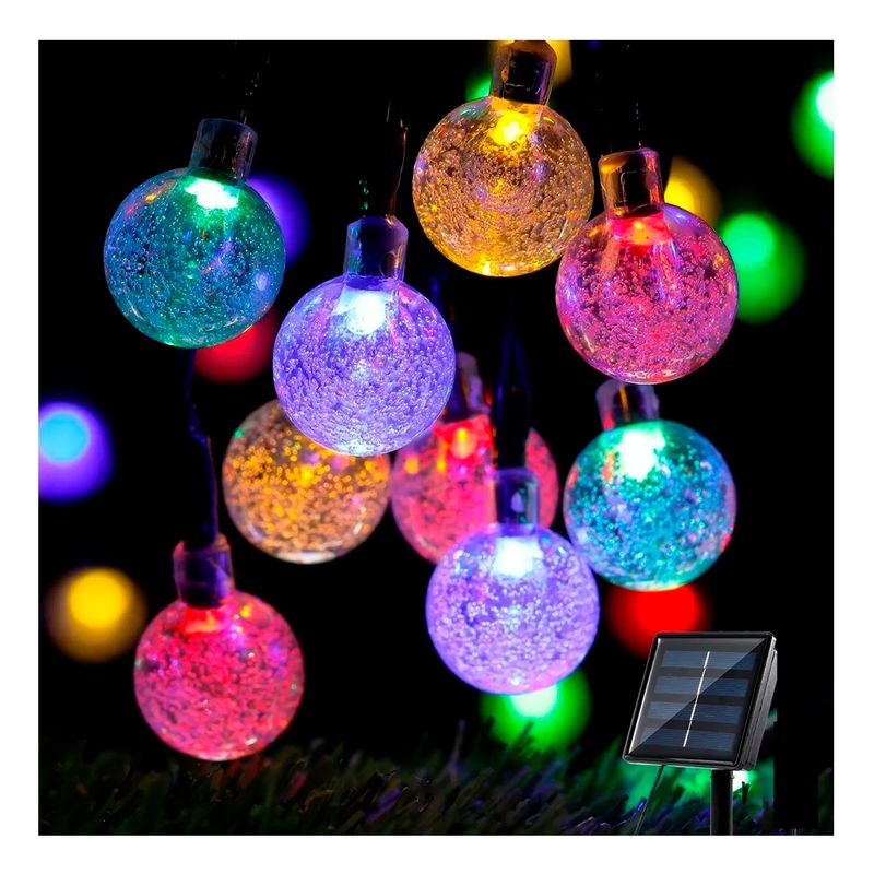 GENERICO - Adorno Guirnalda de Luces Esferas Exterior 4m Multicolor