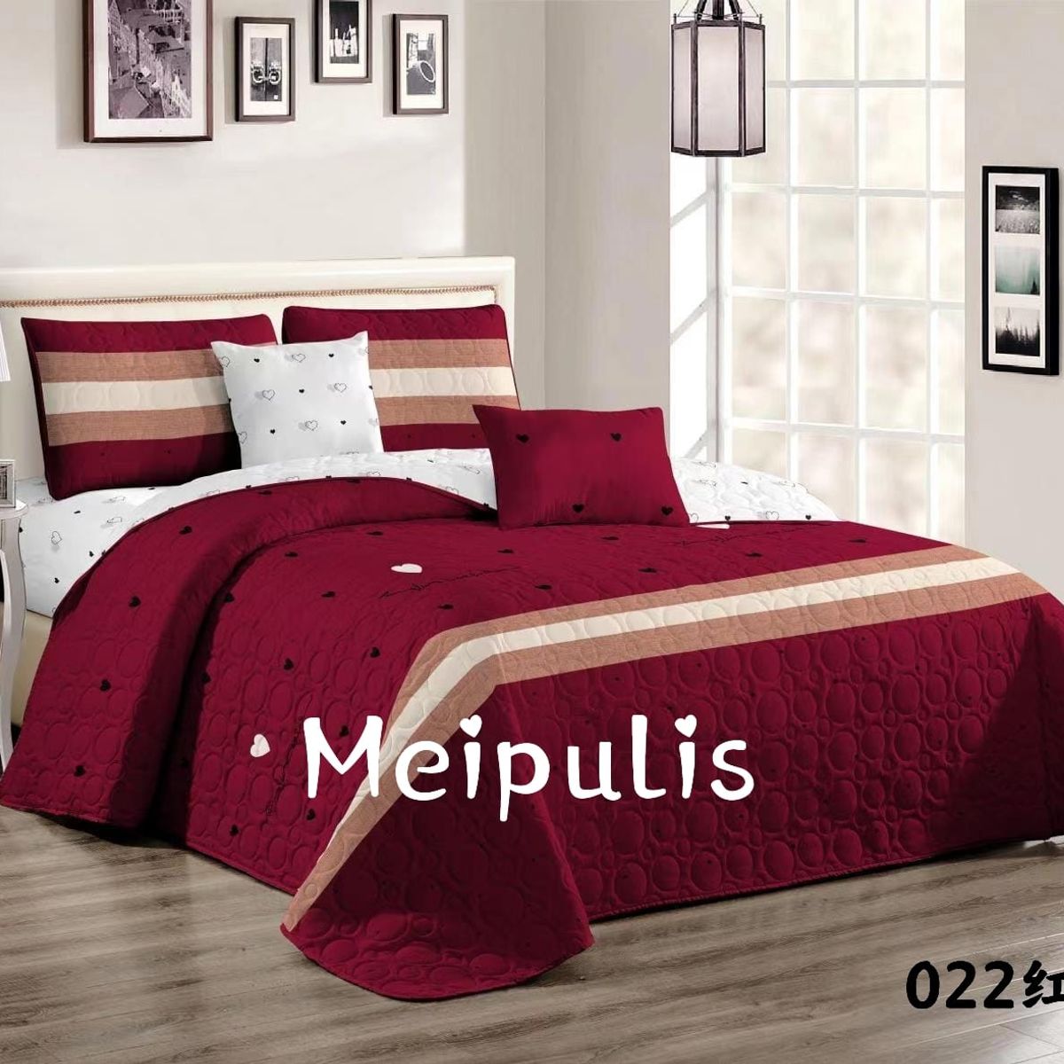 GENERICO - Cobertor de verano tipo Quilt con fundas - 1,5 Plaza 768