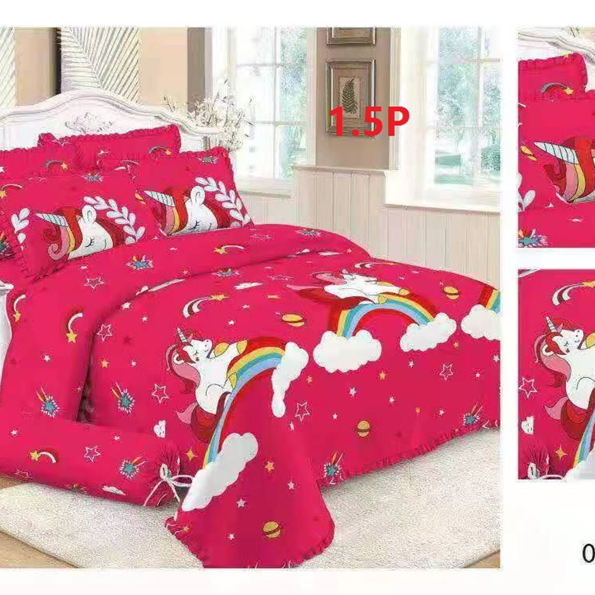 GENERICO - Cobertor de verano tipo Quilt con fundas - 1,5 Plaza 008