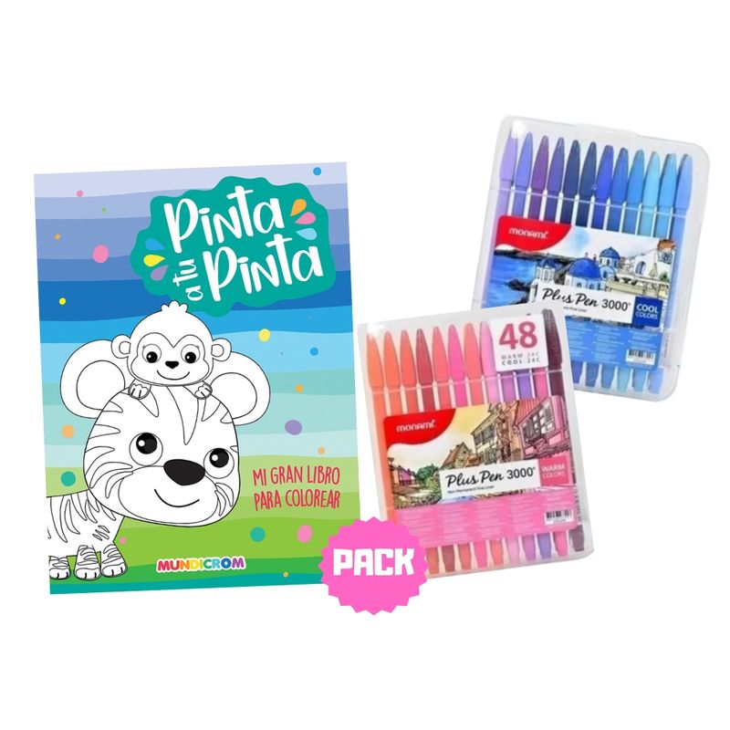 MUNDICROM - Pack 48 Lápices MONAMI + Libro Pinta a tu Pinta