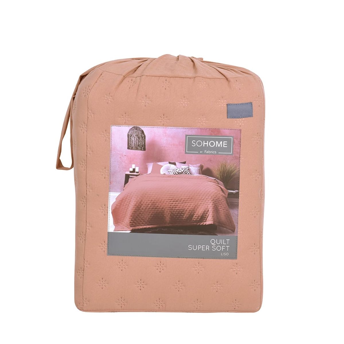 SOHOME - Quilt Ultrasonico liso rosado 1.5 p