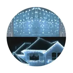 GENERICO - Cascada iluminacion de Navidad de 300 Led 8 Metros Frio