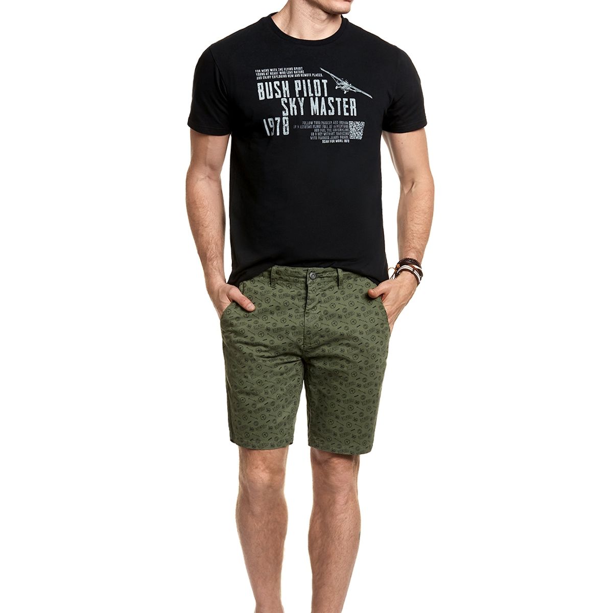FEROUCH - Bermuda Estampado Fj Verde Ferouch