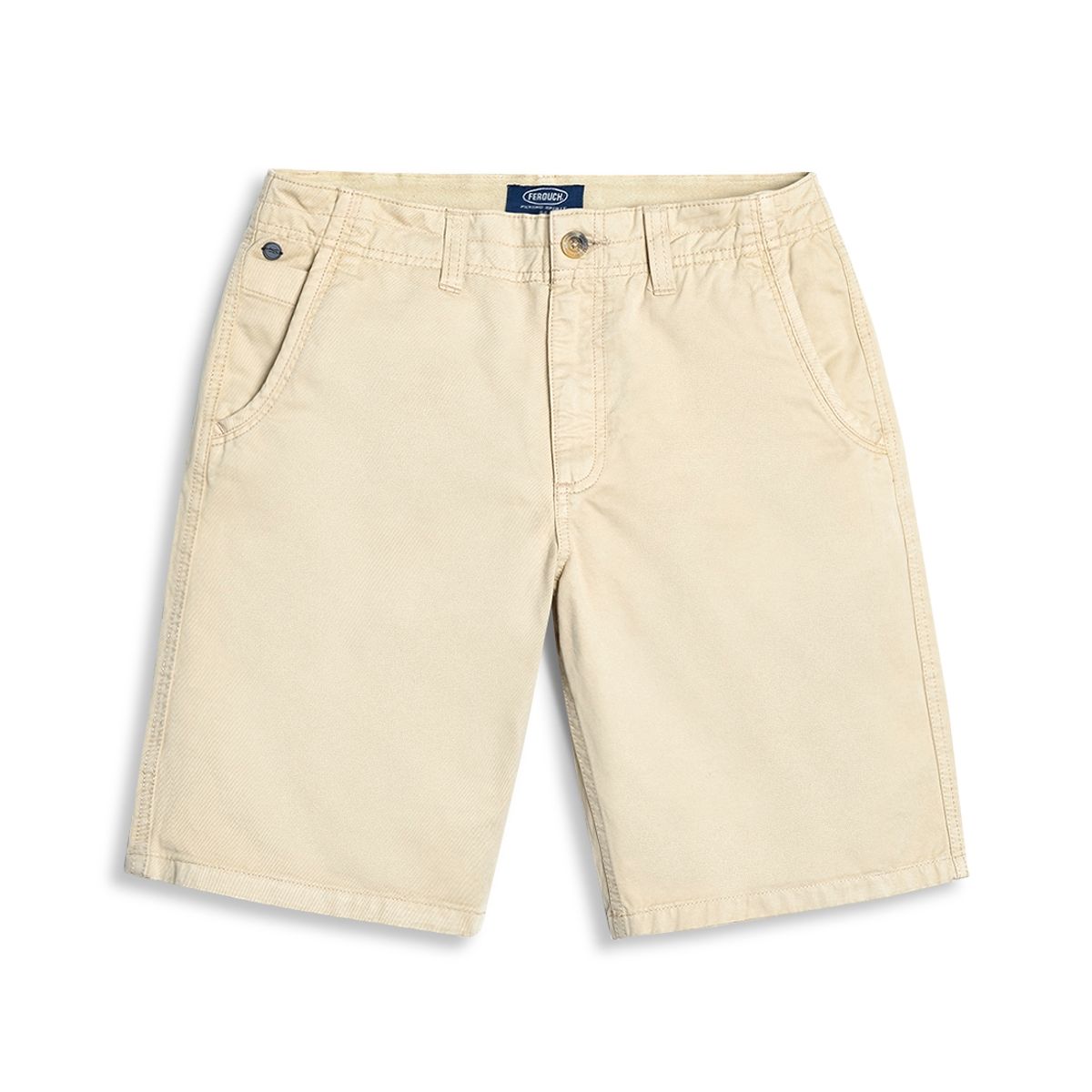 FEROUCH - Bermuda Garment Dyed F Beige Ferouch