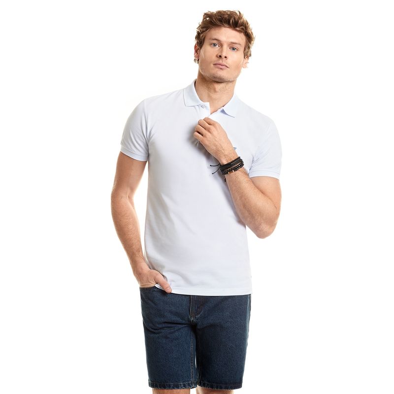 FEROUCH - Polera Polo Básica Blanco Ferouch