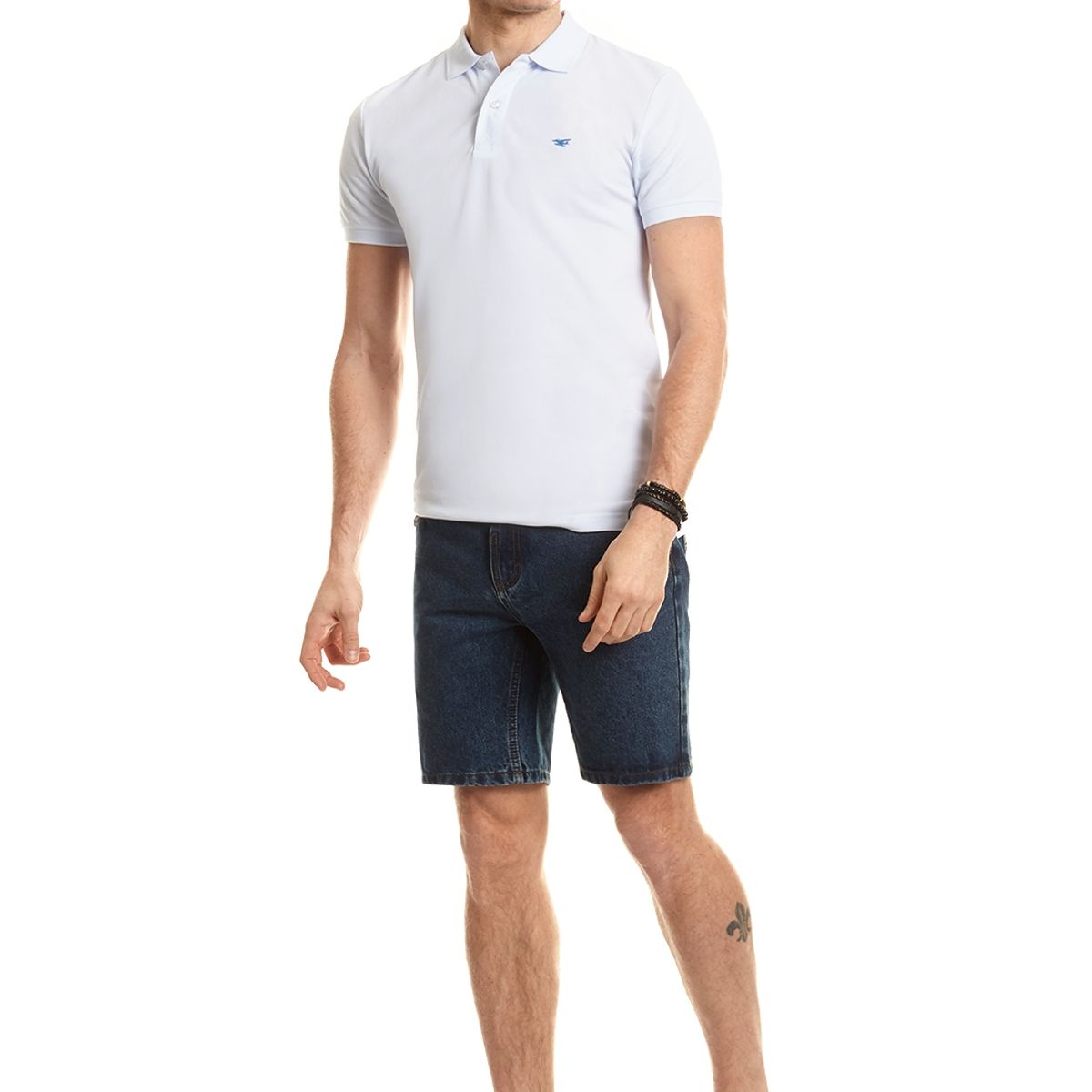 FEROUCH - Polera Polo Básica Blanco Ferouch
