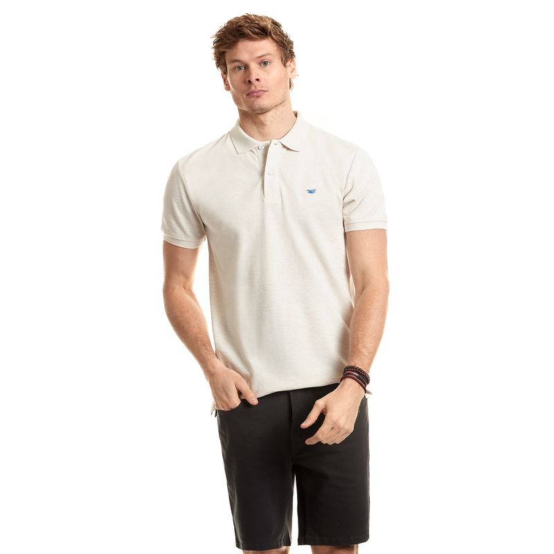 FEROUCH - Polera Polo Básica Beige Ferouch