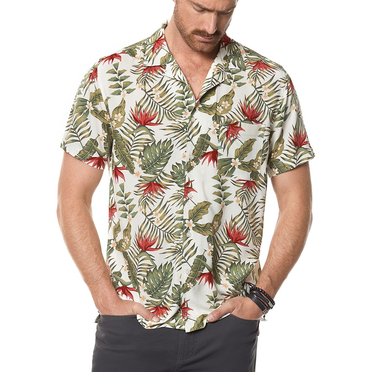 FEROUCH - Camisa Estampada Michigan Fj Beige Ferouch