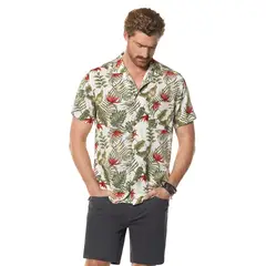 FEROUCH - Camisa Estampada Michigan Fj Beige