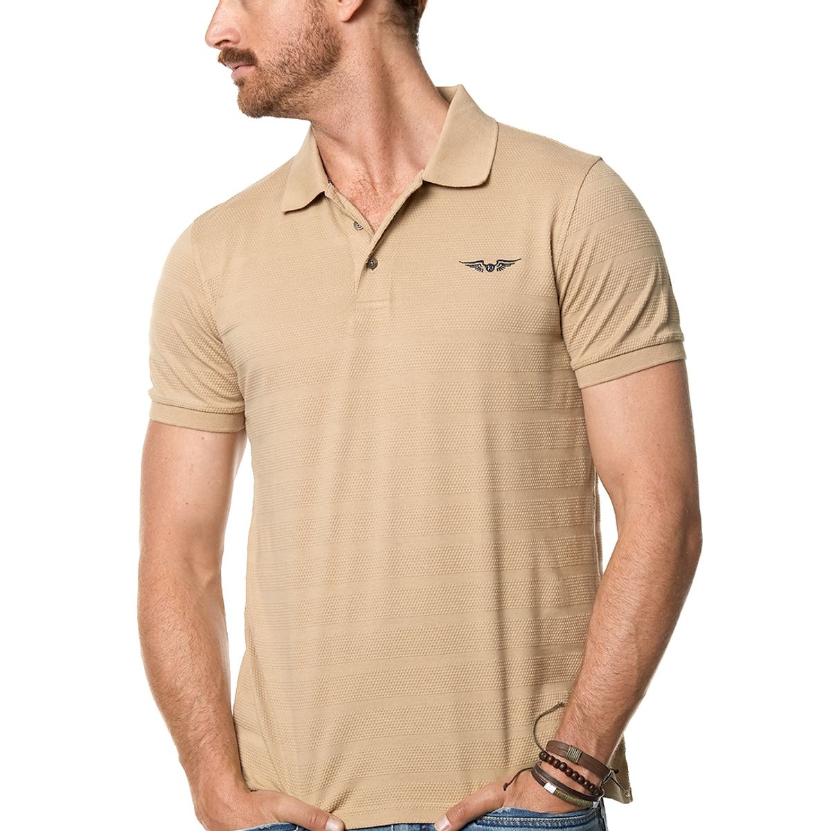FEROUCH - Polera Polo Illinois Beige Ferouch