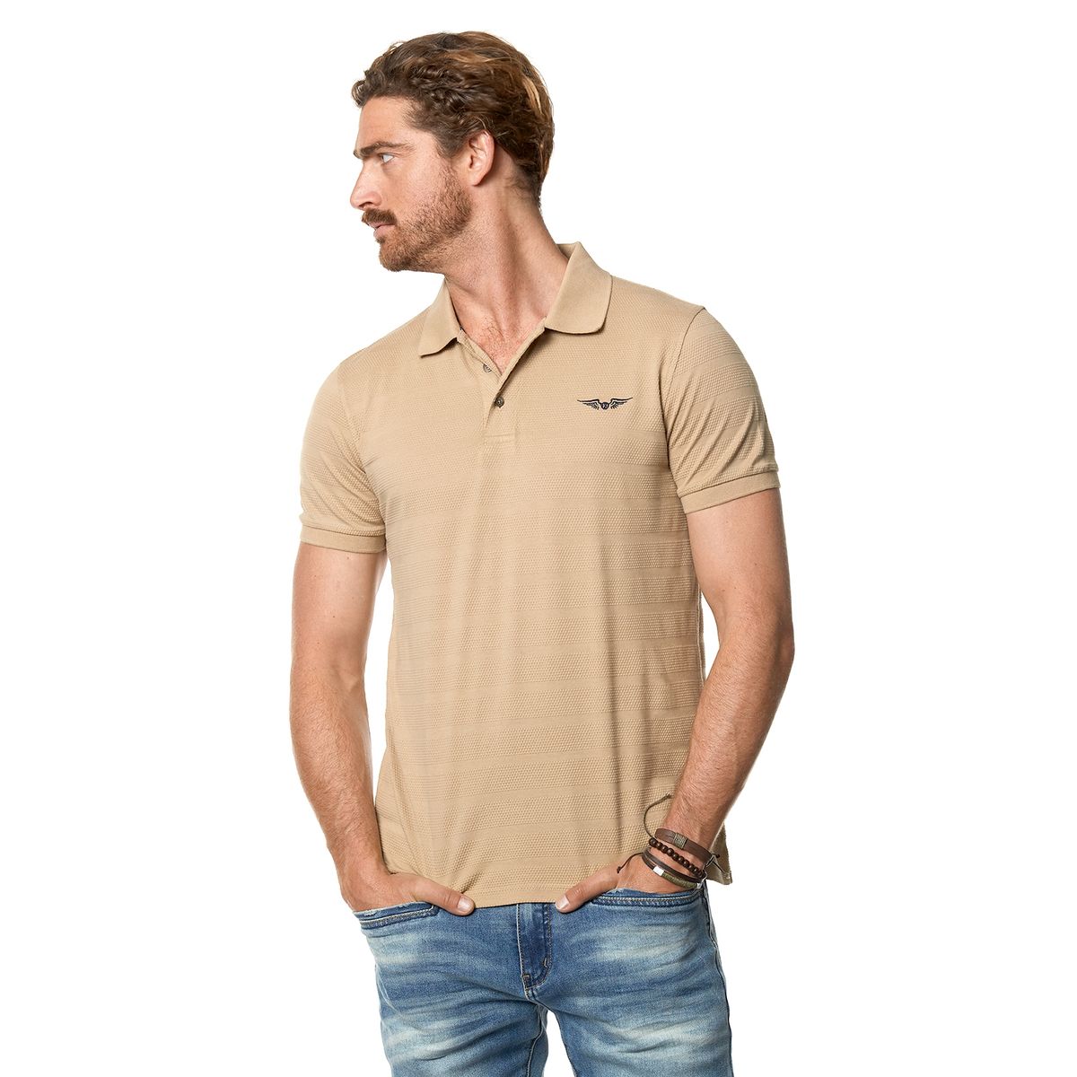 FEROUCH - Polera Polo Illinois Beige Ferouch