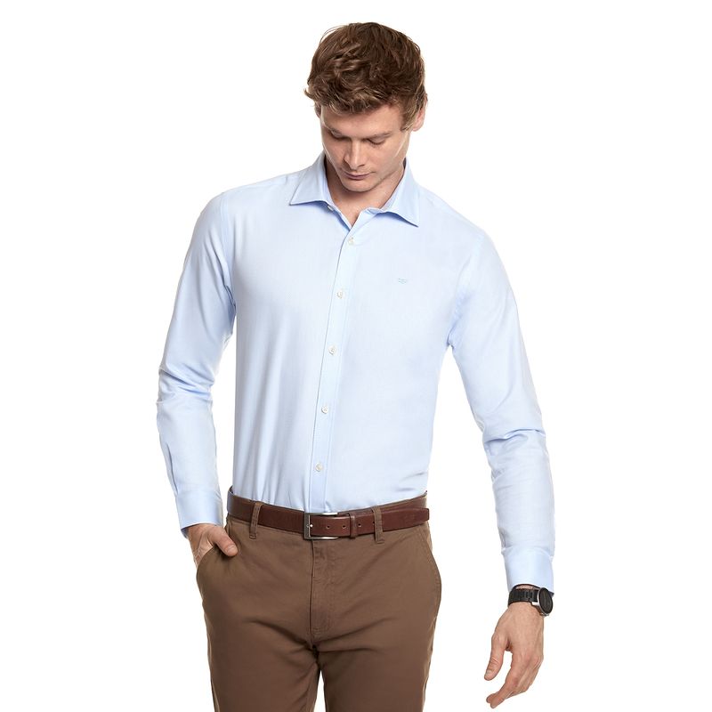 FEROUCH - Camisa Smart Casual Aspen Celeste Ferouch