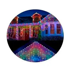 GENERICO - Cascada Iluminacion de Navidad de 400 Led 10 Metros Multicolor
