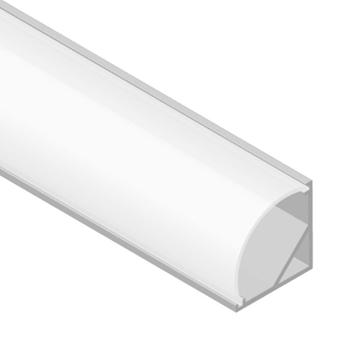 Perfil De Aluminio Difusor Curvo Cinta Led Esquinero 30x30mm, marca DEMASLED - Foto Principal