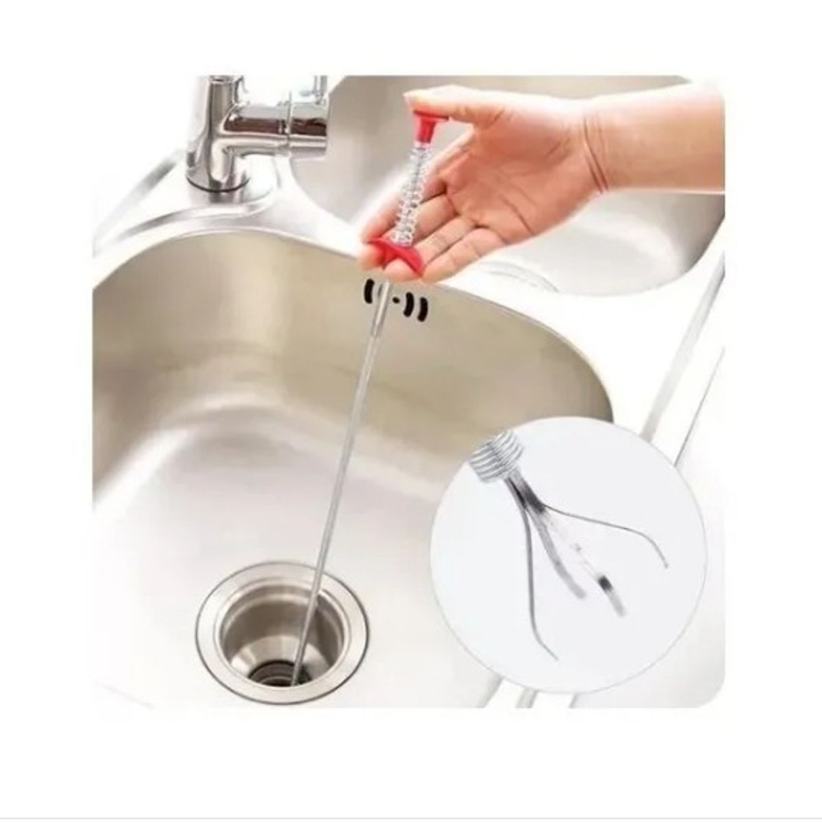 GENERICO - Limpiador Bañolavaplatos Drenaje Destapa Cañería Con Agarre 422