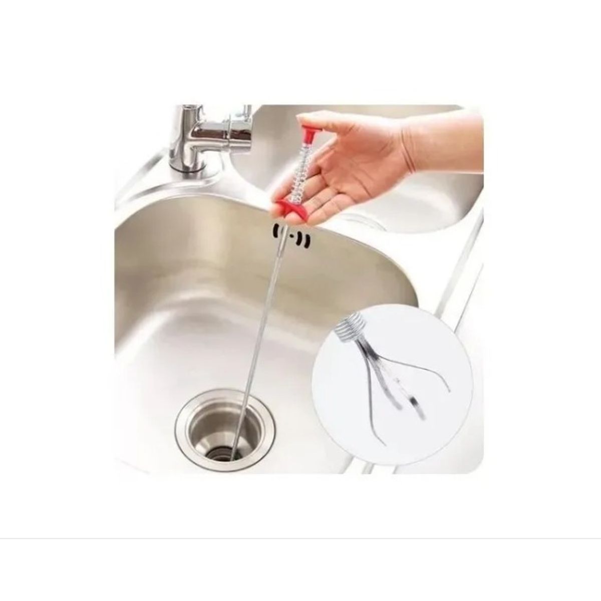 GENERICO - Limpiador Bañolavaplatos Drenaje Destapa Cañería Con Agarre 422