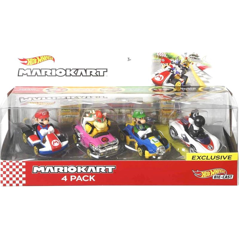 HOT WHEELS - Set 4 Autos Hot Wheels Mario Kart